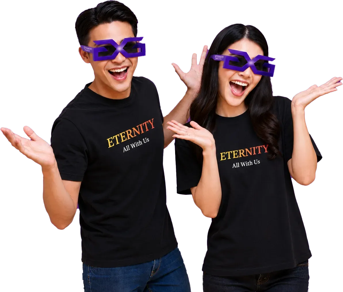 Two Eternity team members celebrating